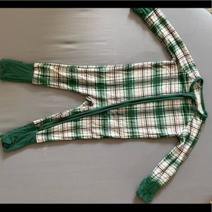 Little Sleepies Green Plaid 3-6